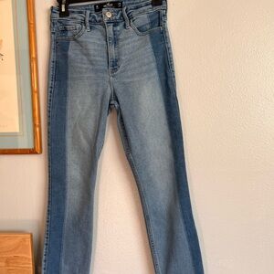 Hollister Two-Tone Blue Straight Leg Jeans